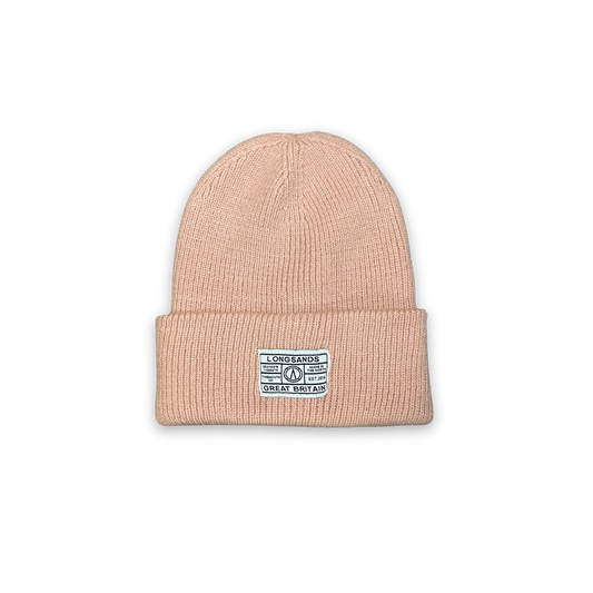 Deep-Cuff Rib Beanie - Peach