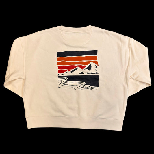 Cream sweatshirt with a colorful graphic