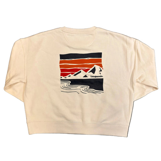 Cream sweatshirt with a colorful graphic