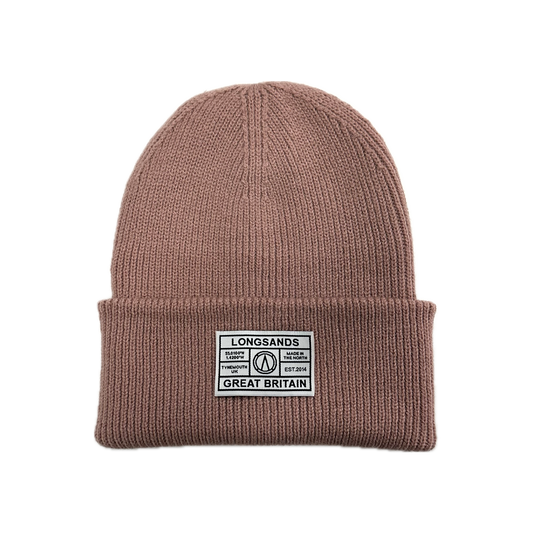 Deep-Cuff Rib Beanie - Dusty Pink