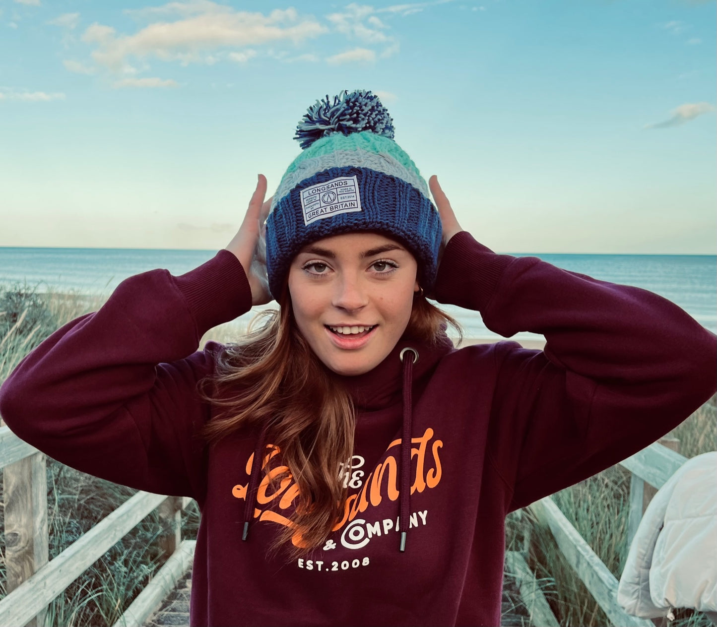 Adults Wooler Beanie - Ocean Wave