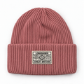 Deep-Cuff Rib Beanie - Dusty Pink