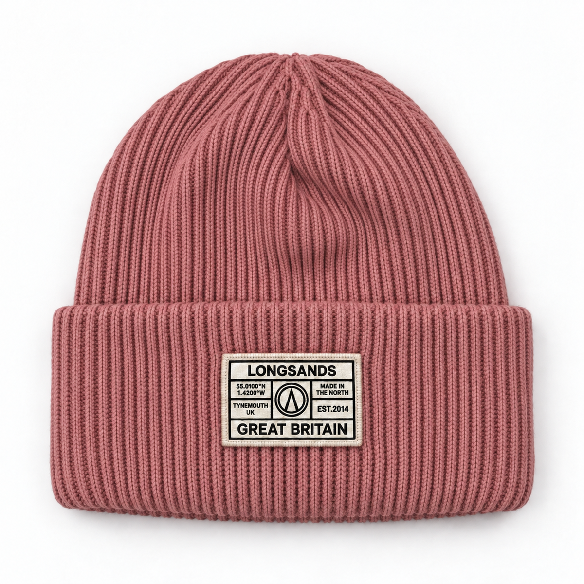 Deep-Cuff Rib Beanie - Dusty Pink