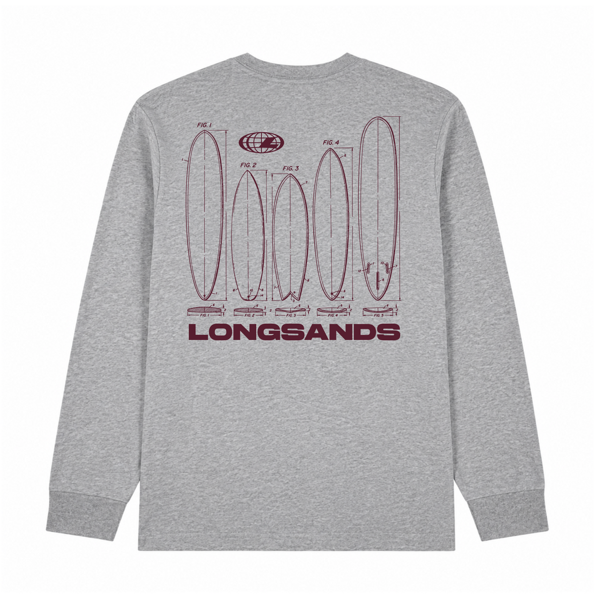 Board Eco-Longsleeve - Heather Grey