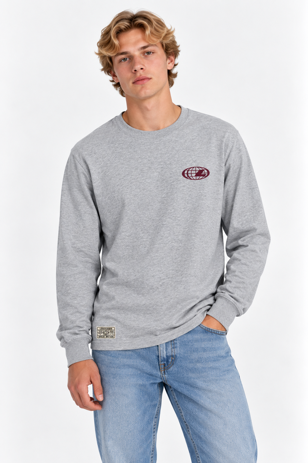 Board Eco-Longsleeve - Heather Grey
