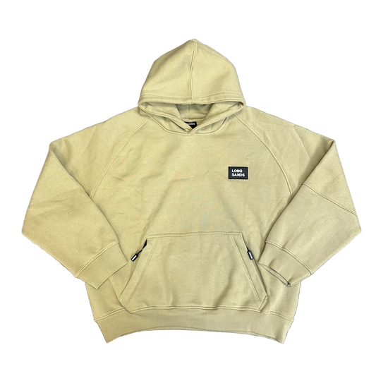 Light green hoodie with a Longsands logo