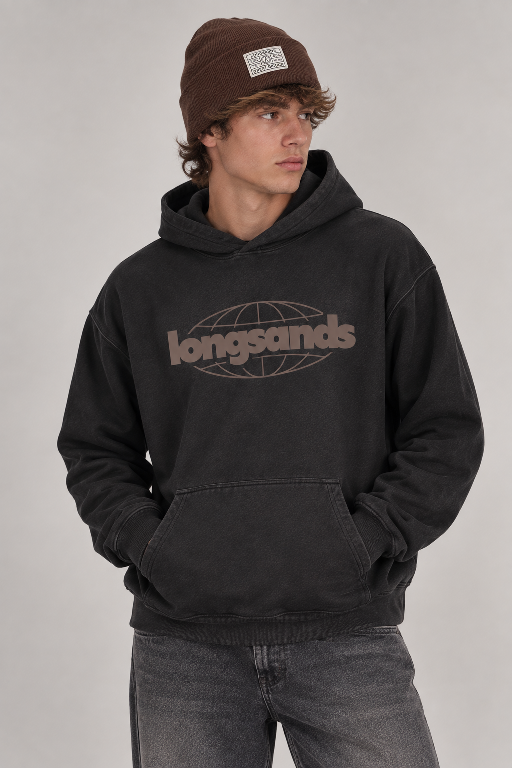 Rust Relaxed Vintage Eco-Hood - Black