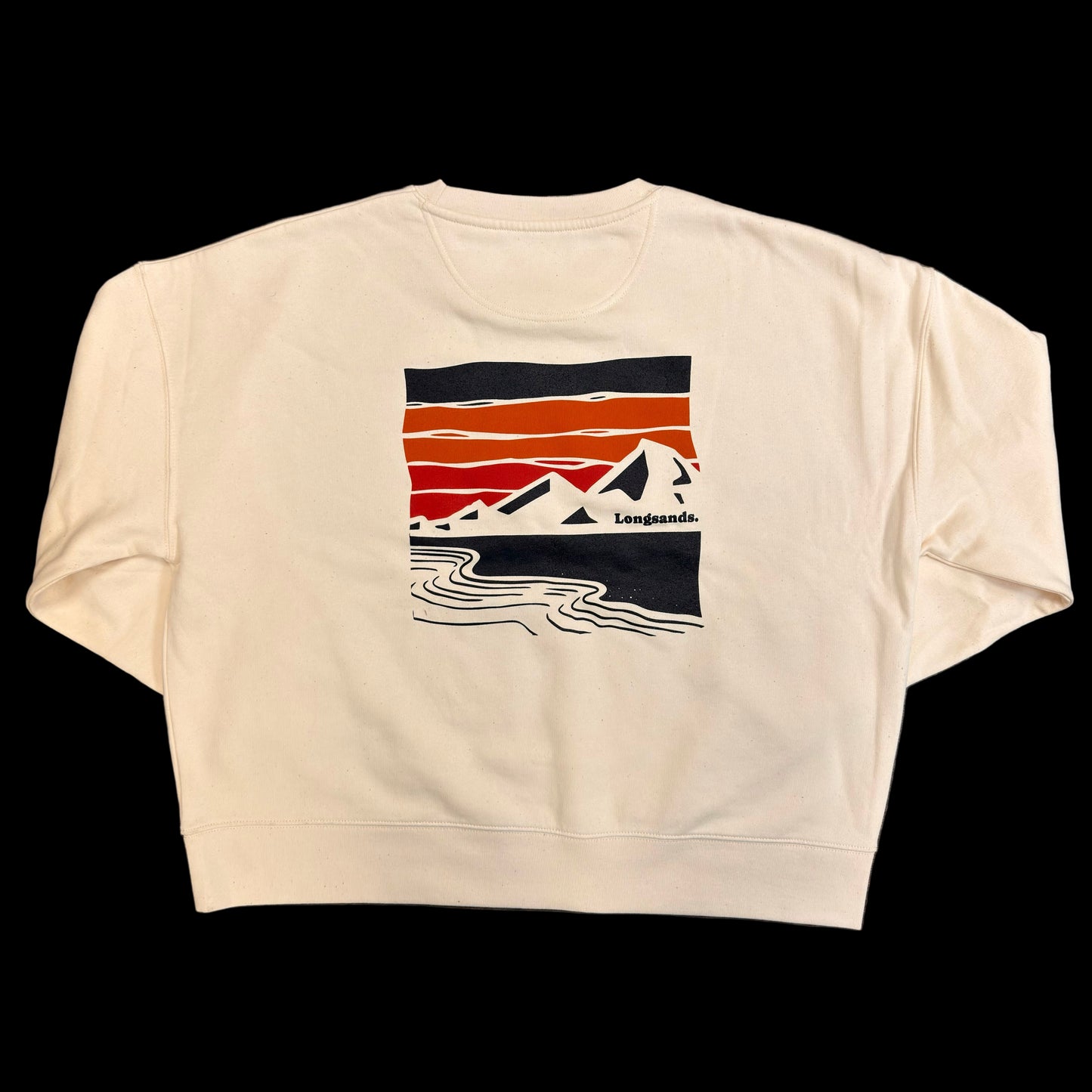 Cream sweatshirt with a colorful graphic