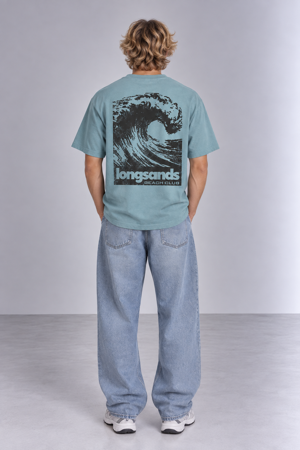 Wave Tee - Pebble