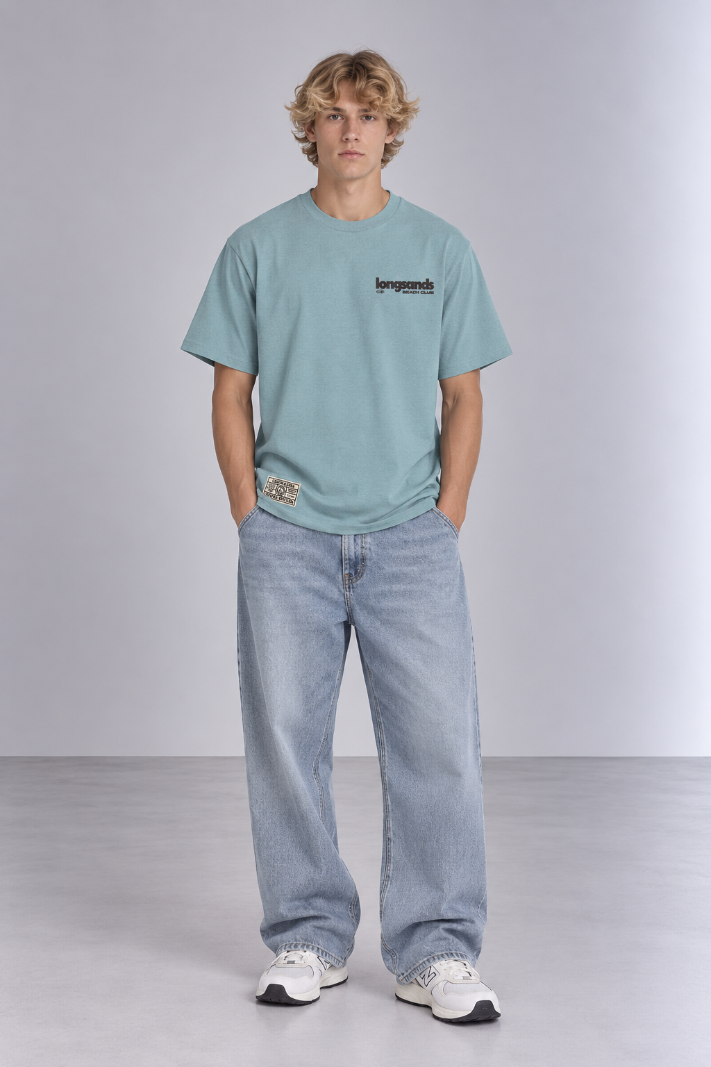 Wave Tee - Pebble