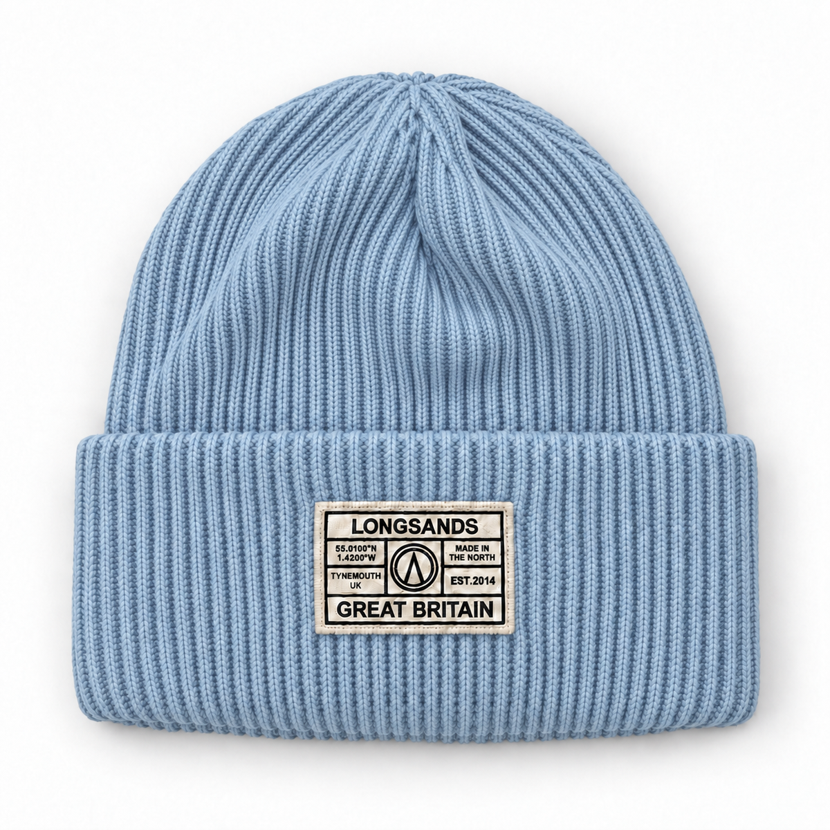 Deep-Cuff Rib Beanie - Stone Blue