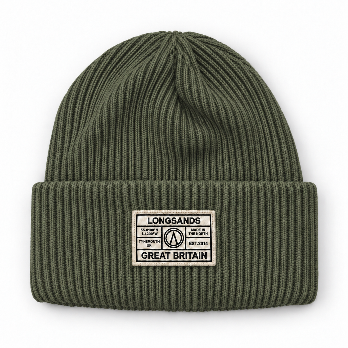 Deep-Cuff Rib Beanie - Olive
