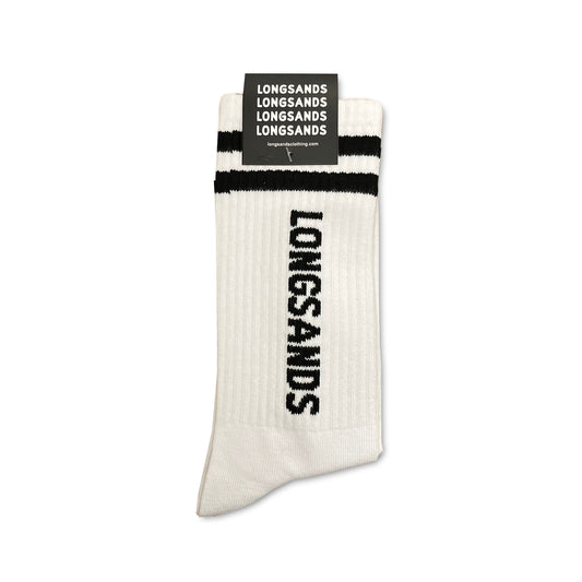 Longsands Block Socks - White