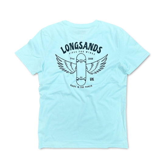 Wings Eco Tee - Caribbean Blue