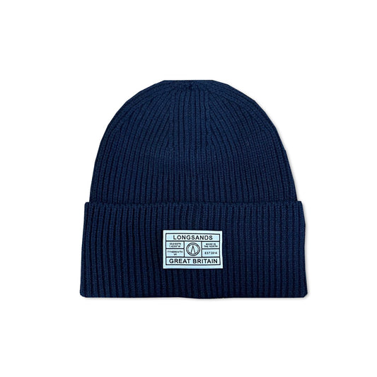 Oversized Rib Beanie - Navy